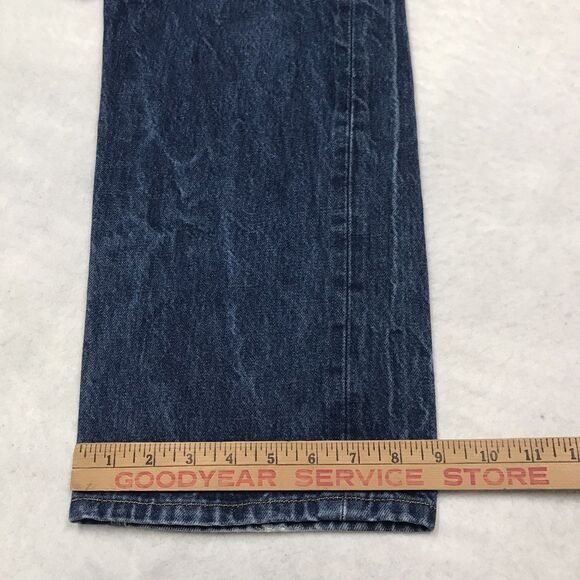LEVIS 501 Jeans Men 36x28 (38/30 tag) Acid Fading Button Fly Denim Blue - Picture 14 of 15